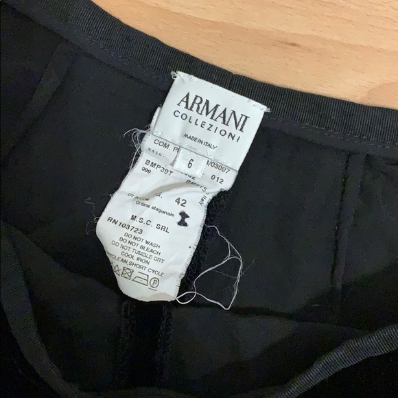 Armani Collezioni Velour Wide Leg Trousers - Picture 2 of 3